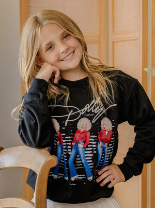 Little Girl's Dolly Parton Crew Sweatshirt