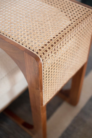 Woven Cane Side Table (Pick Up Only)