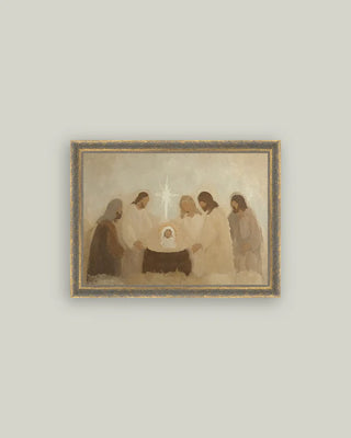 Neutral Nativity Framed Wall Art