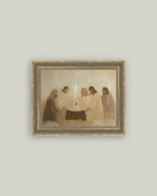 Neutral Nativity Framed Wall Art