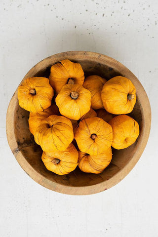 Dried Mini Faux Pumpkins - Orange