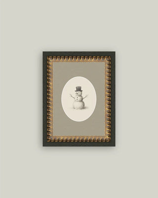 Oval Snowman Framed Wall Art
