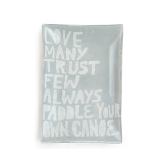 Paddle Your Own Canoe Decoupage Plate