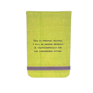 Due To Personal Reasons Mini Fabric Notebook