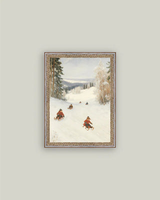 Sledding Hill Framed Wall Art