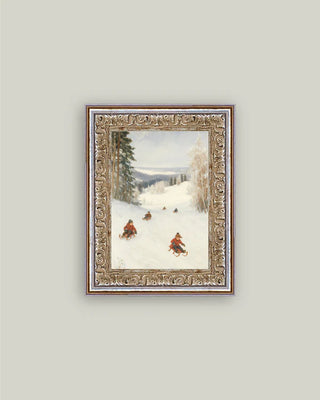 Sledding Hill Framed Wall Art