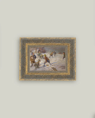Snowball Fight Framed Wall Art