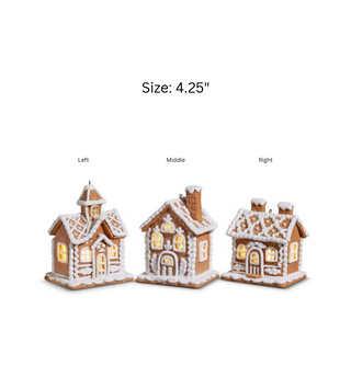 Sugar Shack LED Gingerbread House Ornament