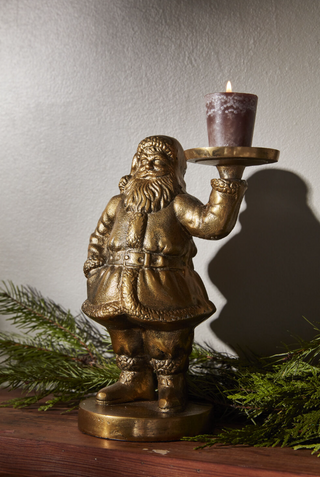 Santa Candle Holder