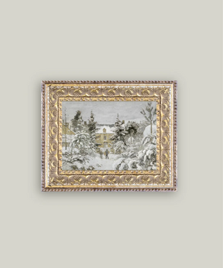 Snowy Stroll Framed Wall Art