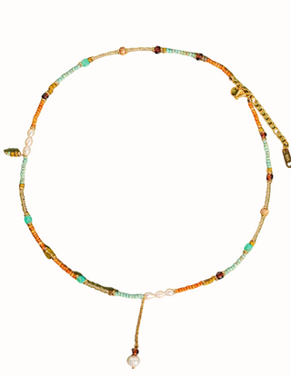Nadine Beaded Stack Necklace - Turquoise