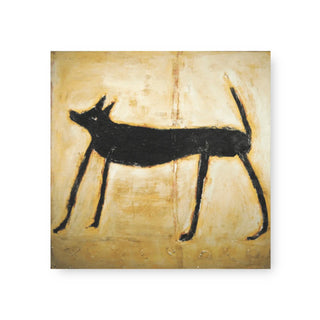 Small Black Dog Art Tile
