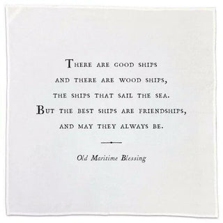 FINAL SALE Sweet Quote Dinner Napkins / Tea Towel