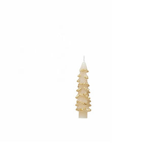 Gold Flocked Tree Shaped Taper Single (more colors)