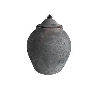 FINAL SALE Lidded Village Jar (Pick Up Only)