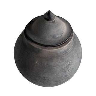 FINAL SALE Lidded Village Jar (Pick Up Only)