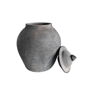 FINAL SALE Lidded Village Jar (Pick Up Only)