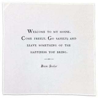 FINAL SALE Sweet Quote Dinner Napkins / Tea Towel
