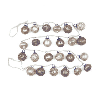 Crema Mercury Glass Ornament Garland