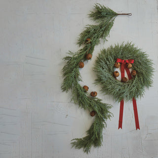 The Leavenworth Faux Cedar and Bells Garland