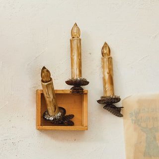 Clip On Antique LED Candle Set