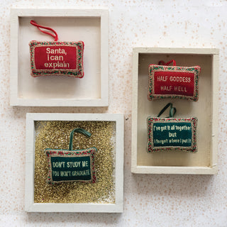 Beaded Pillow Sassy Ornament