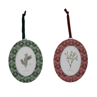 Block Print Photo Frame Ornament