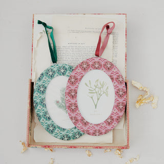 Block Print Photo Frame Ornament