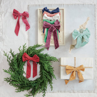 13" Medium Clip-On Velvet Bow