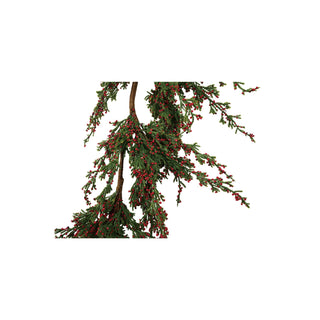 Faux Cypress Garland with Red Berries *Online Exclusive*