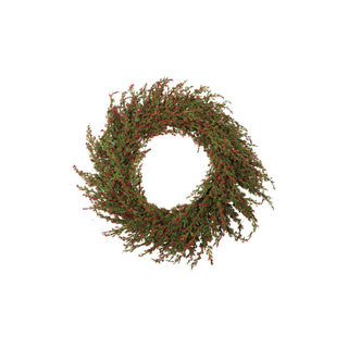 Faux Cypress Wreath with Red Berries *Online Exclusive*