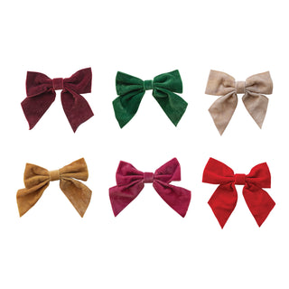 Mini Velvet Clip-On Bow