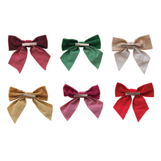 Mini Velvet Clip-On Bow