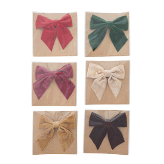 Mini Velvet Clip-On Bow