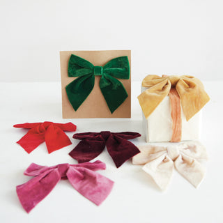 Mini Velvet Clip-On Bow