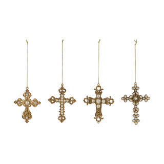 Pewter Cross Ornament - Single