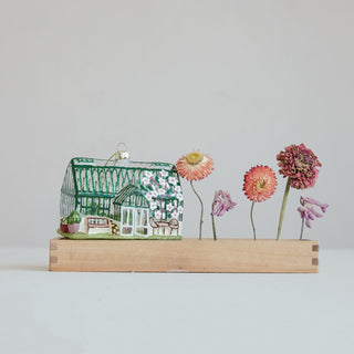Glass Greenhouse Ornament