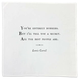 FINAL SALE Sweet Quote Dinner Napkins / Tea Towel