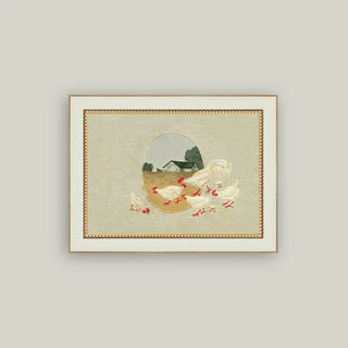 Spring Chickens Framed Wall Art