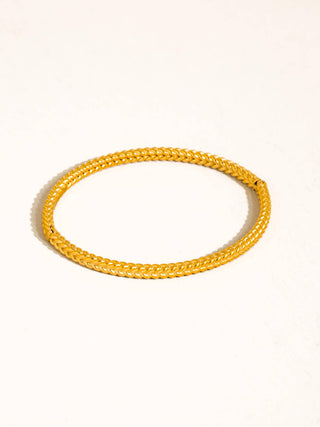 Collins 18K Gold Textured Bangle Bracelet
