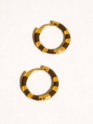 Chestnut Charm Hoop Earring