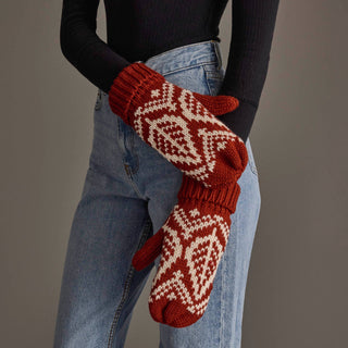 Vermont Rust Knit Mittens