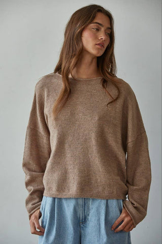 The Emma Pullover Sweater - Coffee