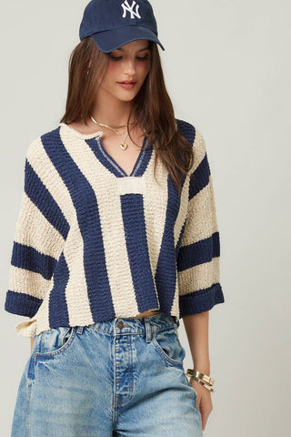 Helms Vertical Stripe Sweater
