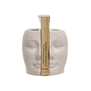 FINAL SALE Face Vase Bookends - Set of 2