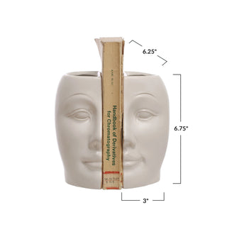 FINAL SALE Face Vase Bookends - Set of 2