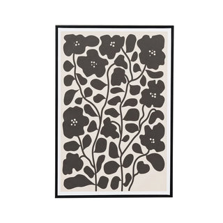 Black Floral Framed Wall Art *online exclusive*