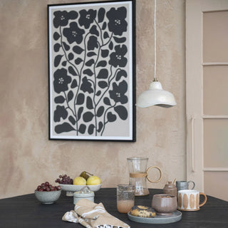Black Floral Framed Wall Art *online exclusive*