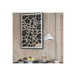 Black Floral Framed Wall Art *online exclusive*