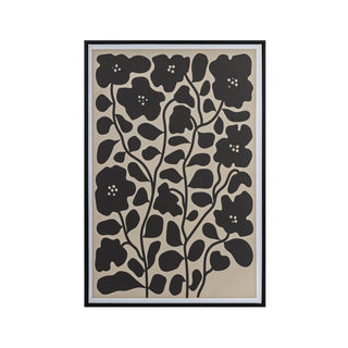 Black Floral Framed Wall Art *online exclusive*